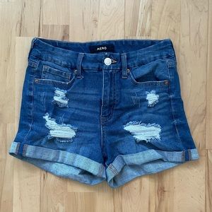 Hi-Rise Denim Shorts
